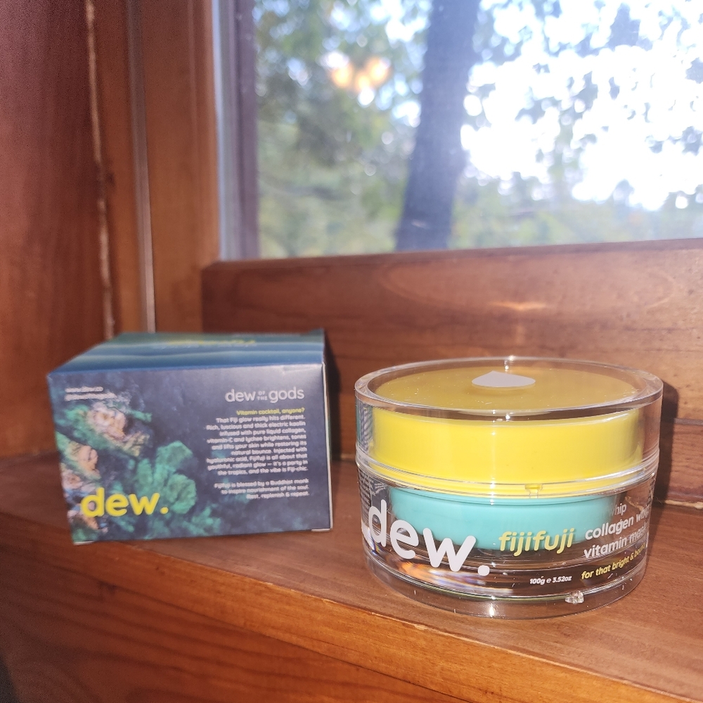 NEW NIB Dew of the Gods Fijifuji Collagen Whip Vitamin Mask 100g Full Size NIB